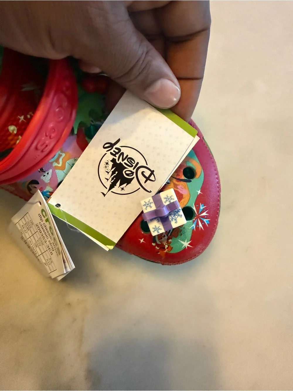 CROCS Kids Red Disney Slip-On Clog with Frozen Charm